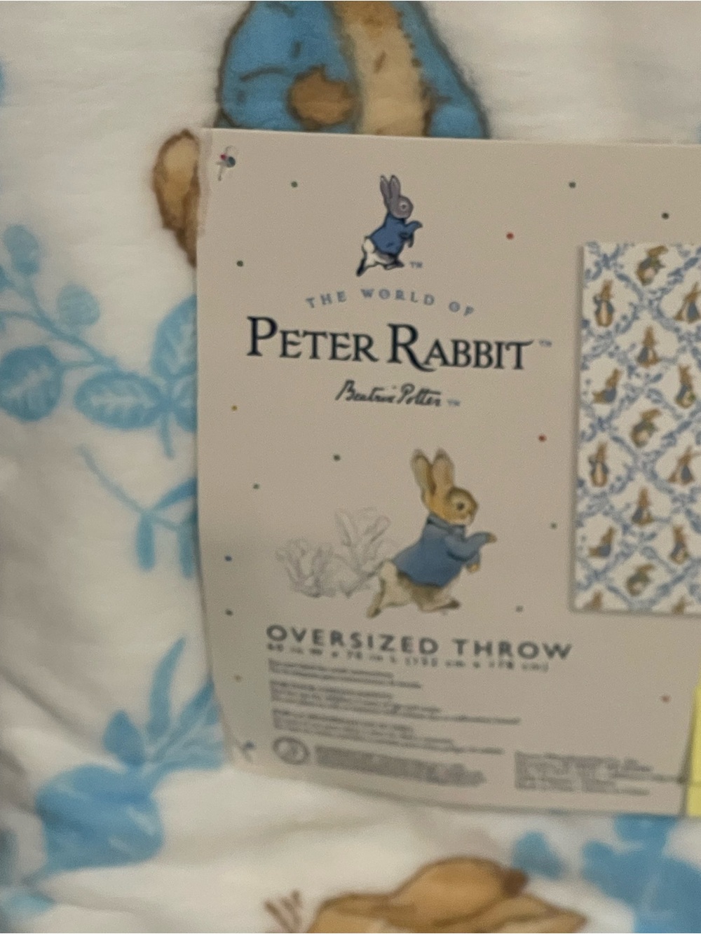 Easter Peter Rabbit Plush Throw - Picture 6 of 9
